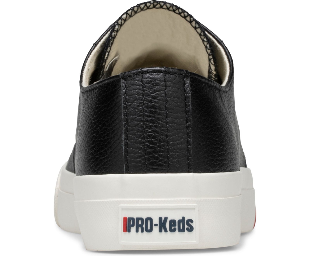 Πανινα Παπουτσια Γυναικεια - Keds Royal Lo Classic Δερματινα - Μαυρα - DWLKX8659